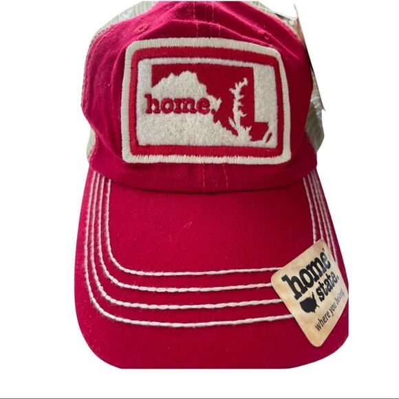 “Maryland” Distressed Unisex Red Baseball Hat | Mesh | Trucker | NWT - Picture 3 of 5